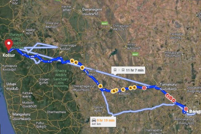 Best Ways to Travel from Bangalore to Kollur Mookambika Temple
